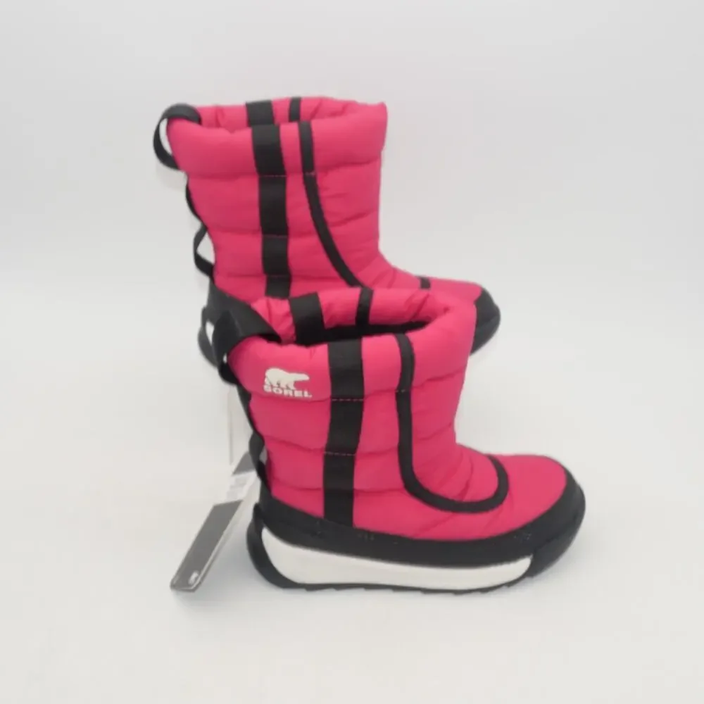 NEW Sorel Whitney II Puffy Waterproof Boots Youth Kids Size 7 Pink Black